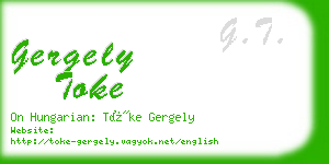 gergely toke business card